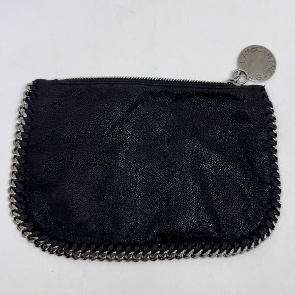 STELLA MCCARTNEY Black Falabella Pouch Clutch - Picture 4 of 7